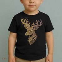 Reindeer Abstract Art Holiday Toddler T-Shirt thumb 2