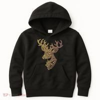 Reindeer Abstract Art Holiday Kids Hoodie thumb 0