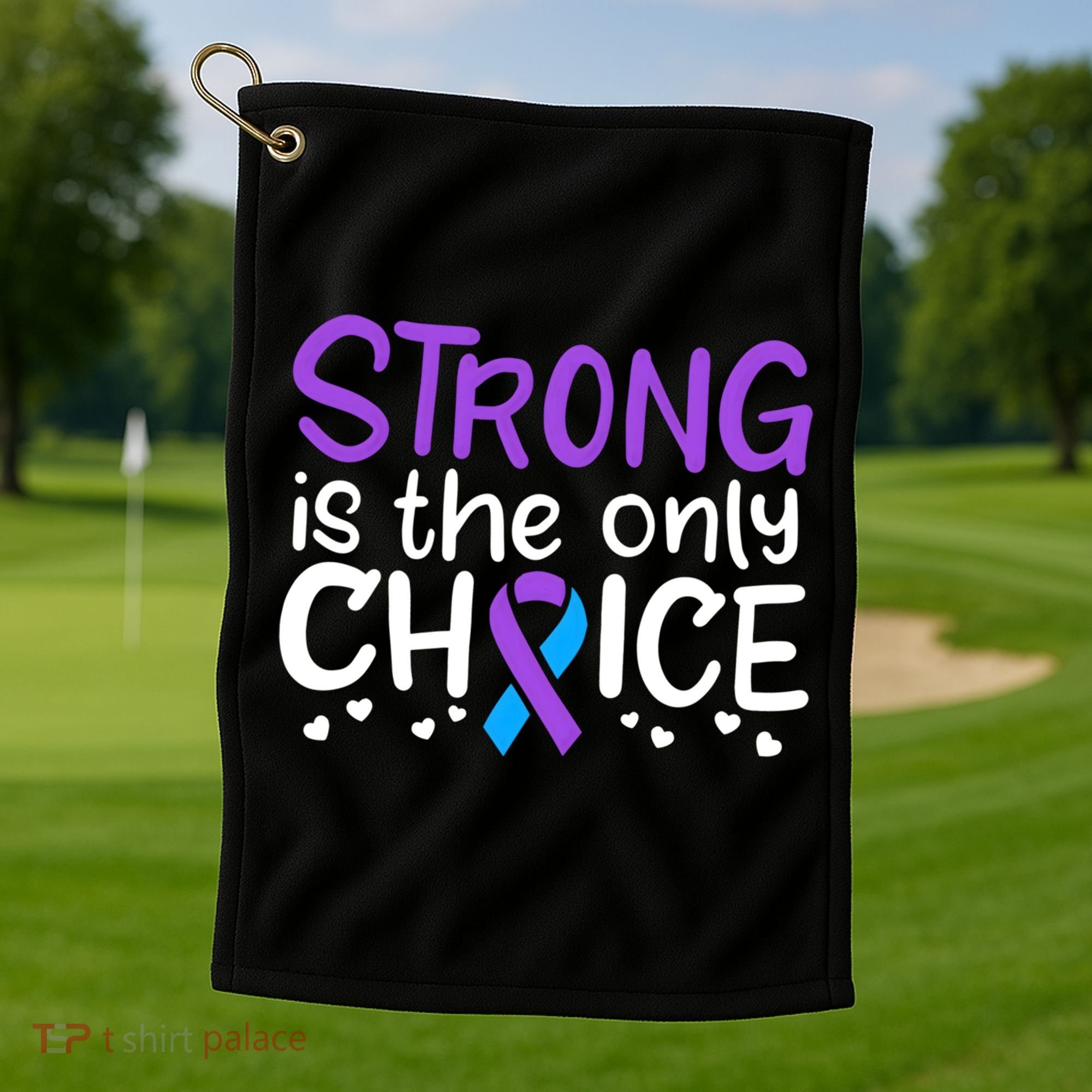 Rheumatoid Arthritis Awareness Ribbon Arthritis Warrior Gift Golf Towel