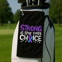Rheumatoid Arthritis Awareness Ribbon Arthritis Warrior Gift Golf Towel thumb 2