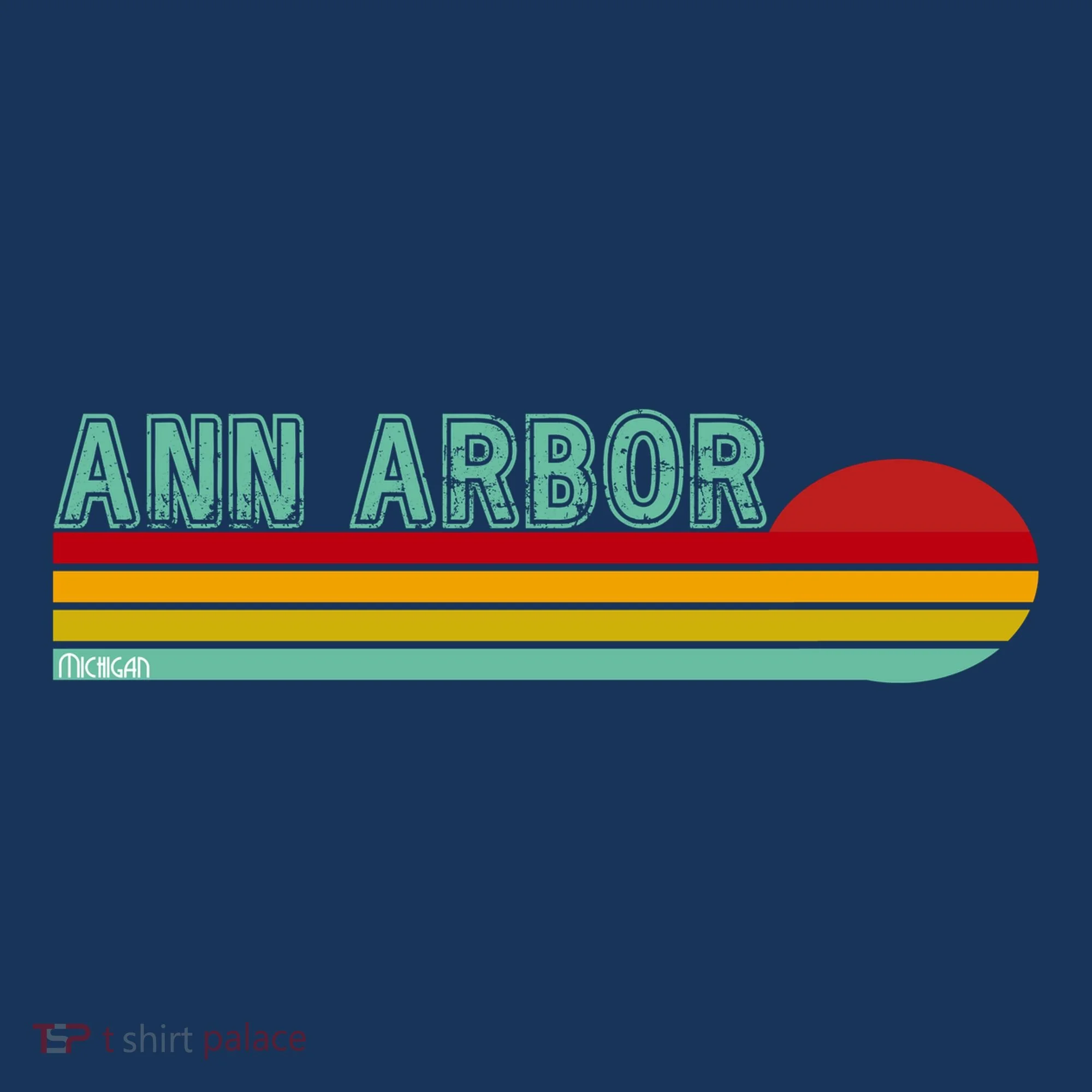Retro Ann Arbor Michigan Doggie Tank