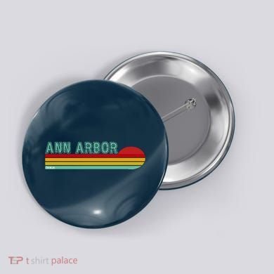 Retro Ann Arbor Michigan Button