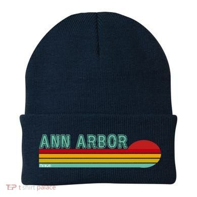 Retro Ann Arbor Michigan Beanie