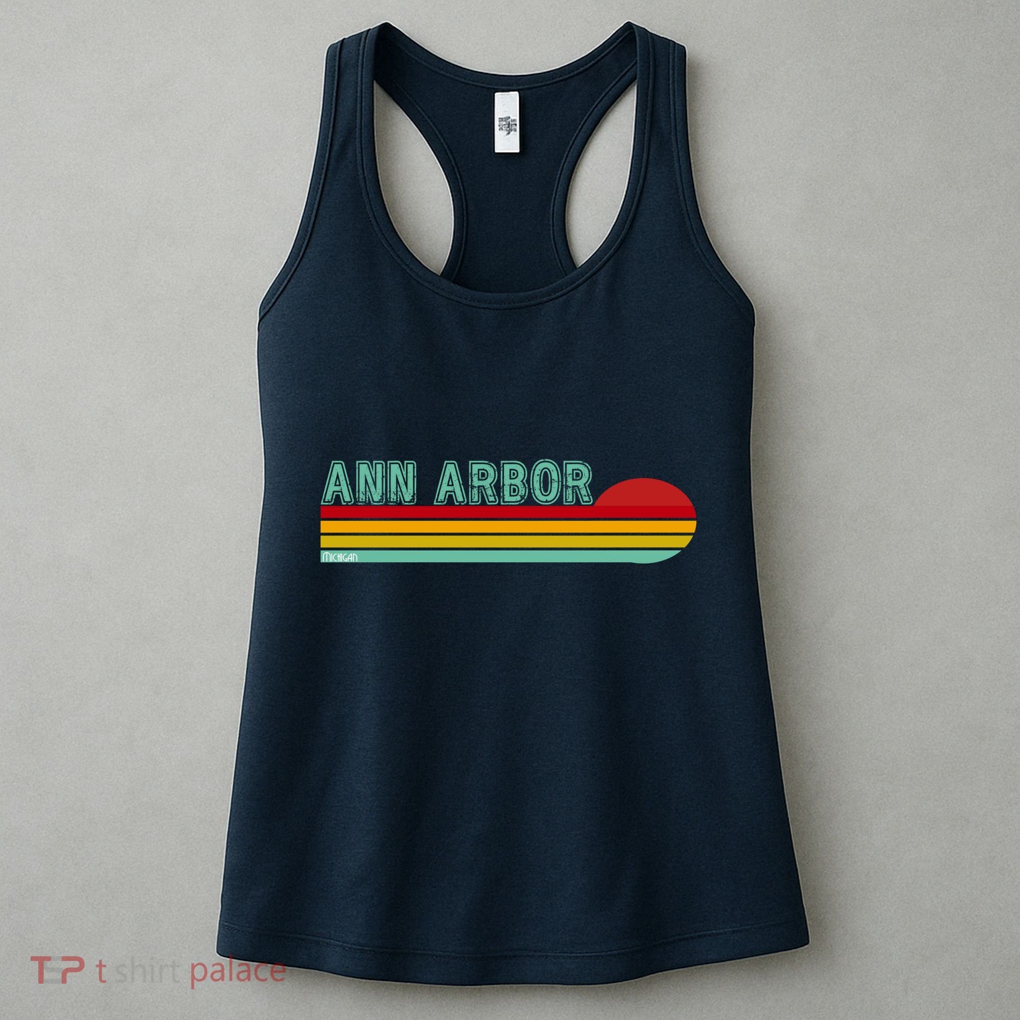 Retro Ann Arbor Michigan Women's Tank Top