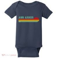 Retro Ann Arbor Michigan Baby Bodysuit thumb 0
