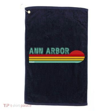 Retro Ann Arbor Michigan Golf Towel