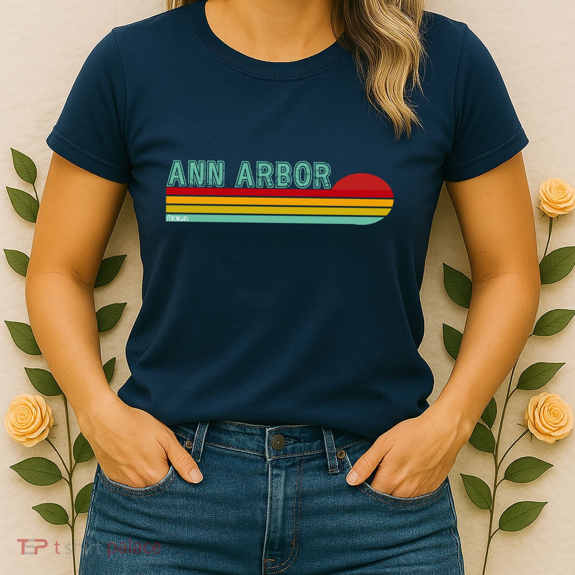 Retro Ann Arbor Michigan Women's T-Shirt