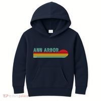 Retro Ann Arbor Michigan Kids Hoodie thumb 0