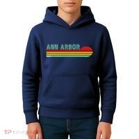 Retro Ann Arbor Michigan Kids Hoodie thumb 4