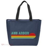 Retro Ann Arbor Michigan Tote Bag thumb 0