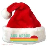 Retro Ann Arbor Michigan Santa Hat thumb 0