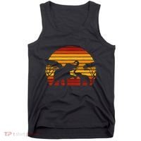 Retro Africa Animal Zoo Keeper Gift Safari Sunset Elephant Tank Top thumb 0