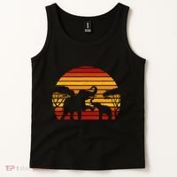 Retro Africa Animal Zoo Keeper Gift Safari Sunset Elephant Tank Top thumb 2