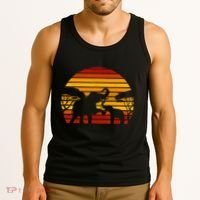 Retro Africa Animal Zoo Keeper Gift Safari Sunset Elephant Tank Top thumb 3