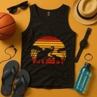 Retro Africa Animal Zoo Keeper Gift Safari Sunset Elephant Tank Top thumb 4