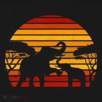Retro Africa Animal Zoo Keeper Gift Safari Sunset Elephant Visor thumb 3
