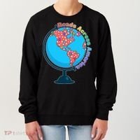 Reads Across America World Globe Book Lover Women's Sweatshirt thumb 0