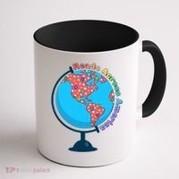 Reads Across America World Globe Book Lover Coffee Mug thumb 1