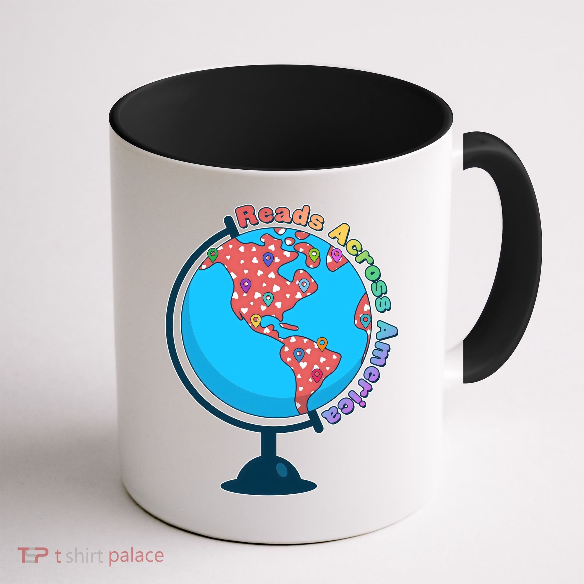 Reads Across America World Globe Book Lover Coffee Mug