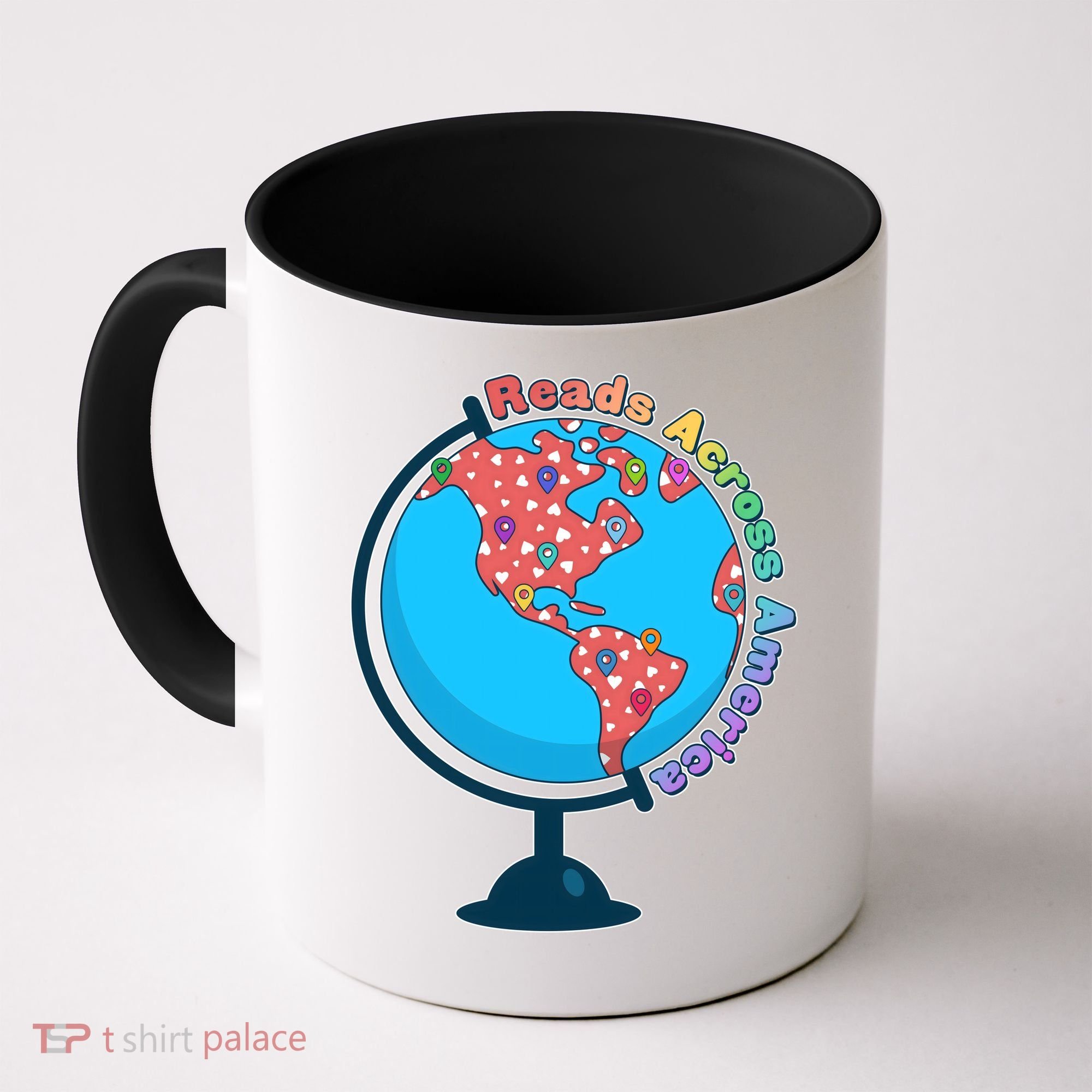 Reads Across America World Globe Book Lover Coffee Mug