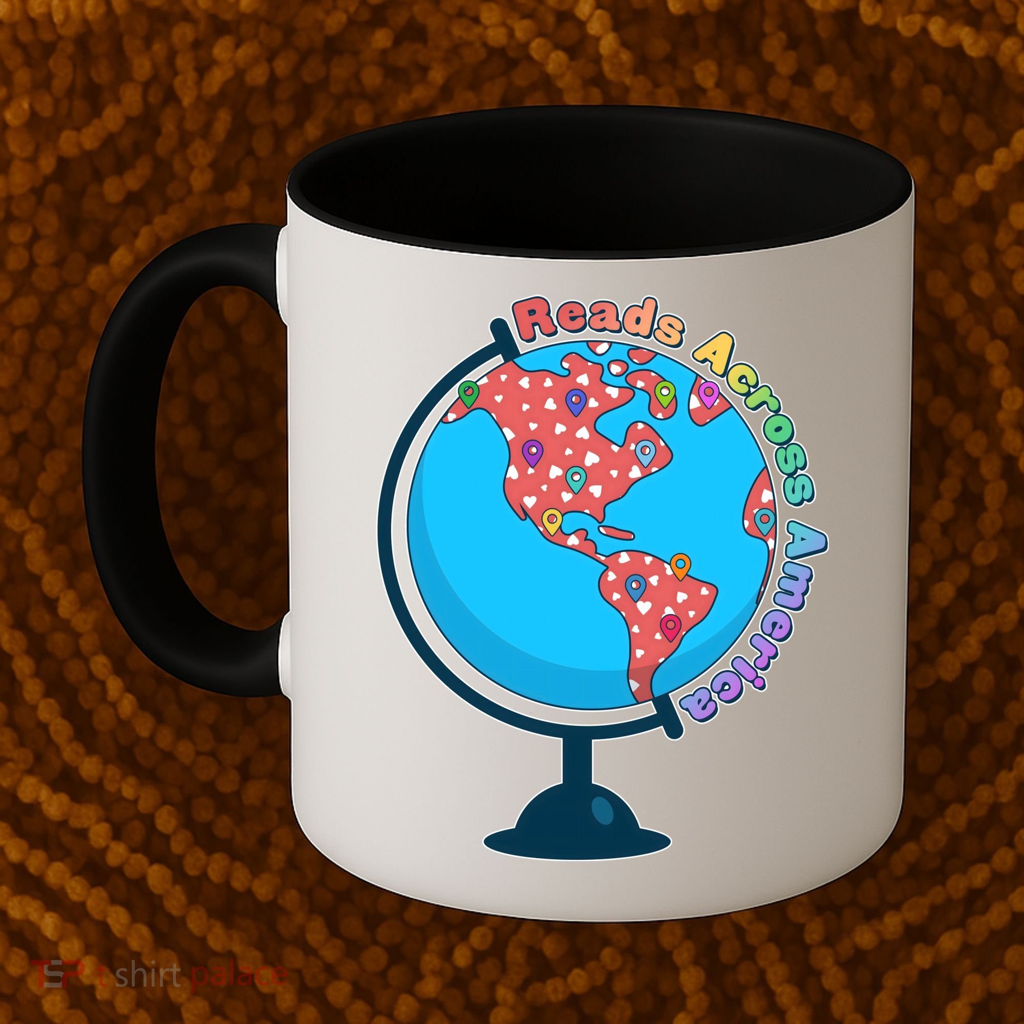 Reads Across America World Globe Book Lover Coffee Mug