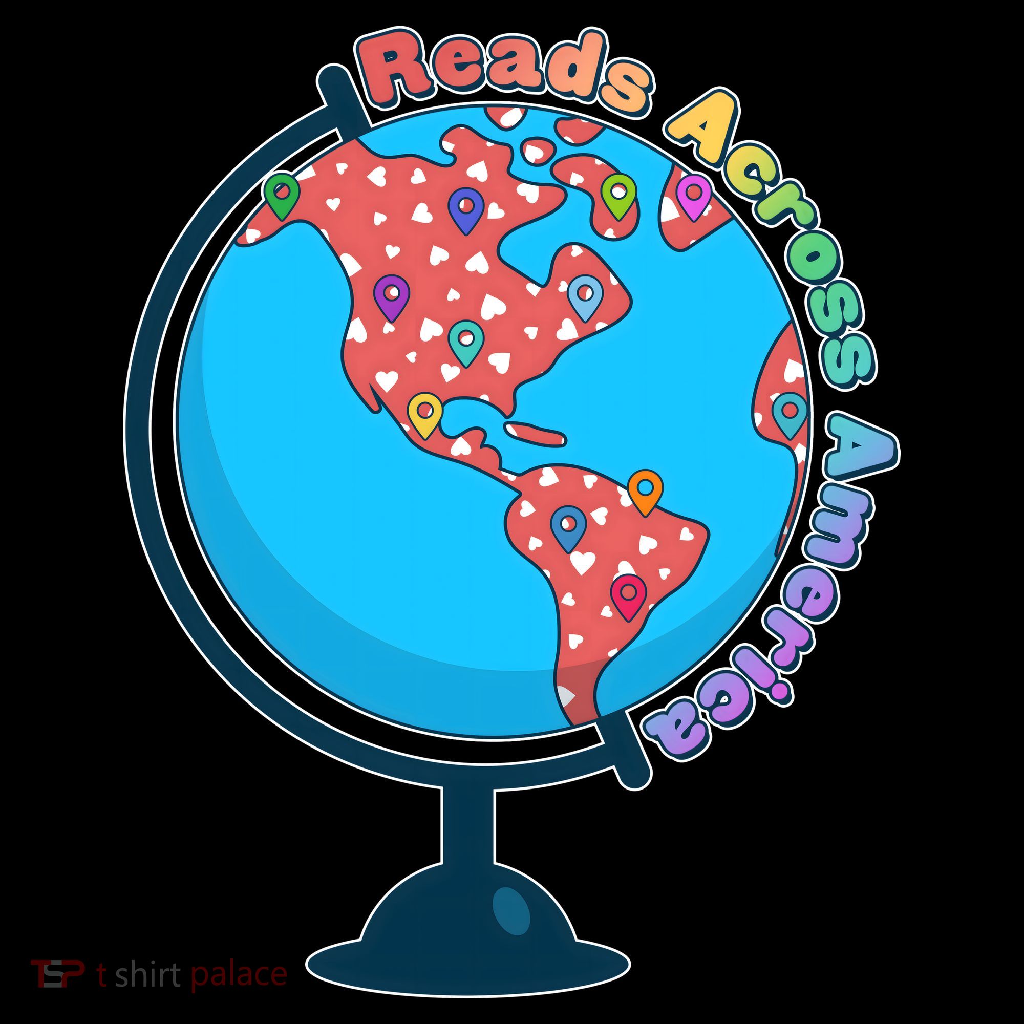 Reads Across America World Globe Book Lover Women's Hoodie