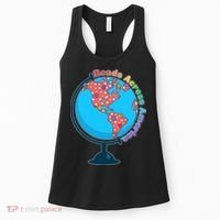 Reads Across America World Globe Book Lover Women's Tank Top thumb 0