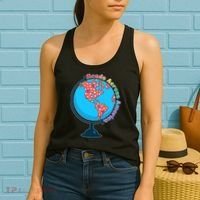 Reads Across America World Globe Book Lover Women's Tank Top thumb 2