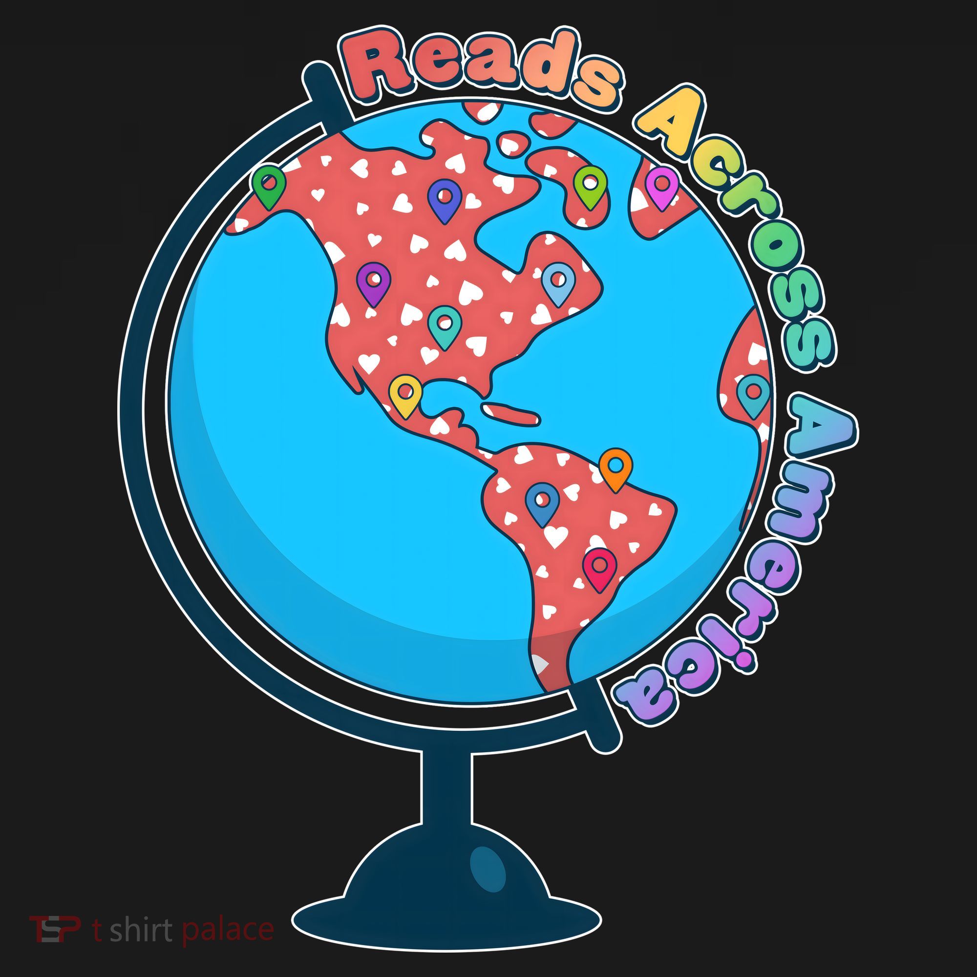 Reads Across America World Globe Book Lover Women's Tank Top