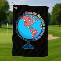 Reads Across America World Globe Book Lover Golf Towel thumb 1