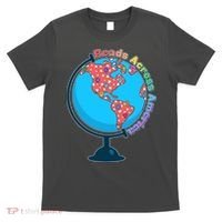 Reads Across America World Globe Book Lover T-Shirt thumb 0