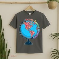 Reads Across America World Globe Book Lover T-Shirt thumb 2