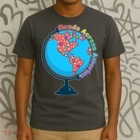 Reads Across America World Globe Book Lover T-Shirt thumb 3
