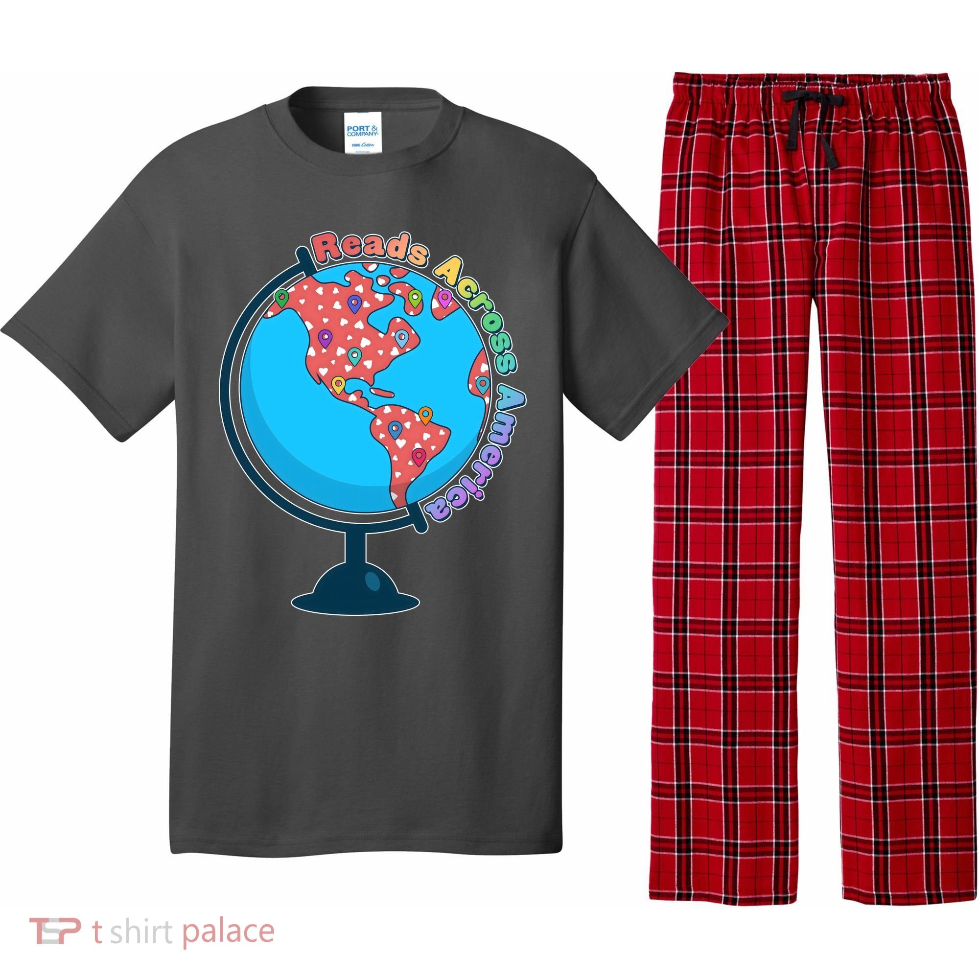 Reads Across America World Globe Book Lover Pajama Set