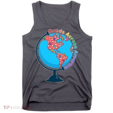 Reads Across America World Globe Book Lover Tank Top