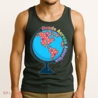 Reads Across America World Globe Book Lover Tank Top thumb 3