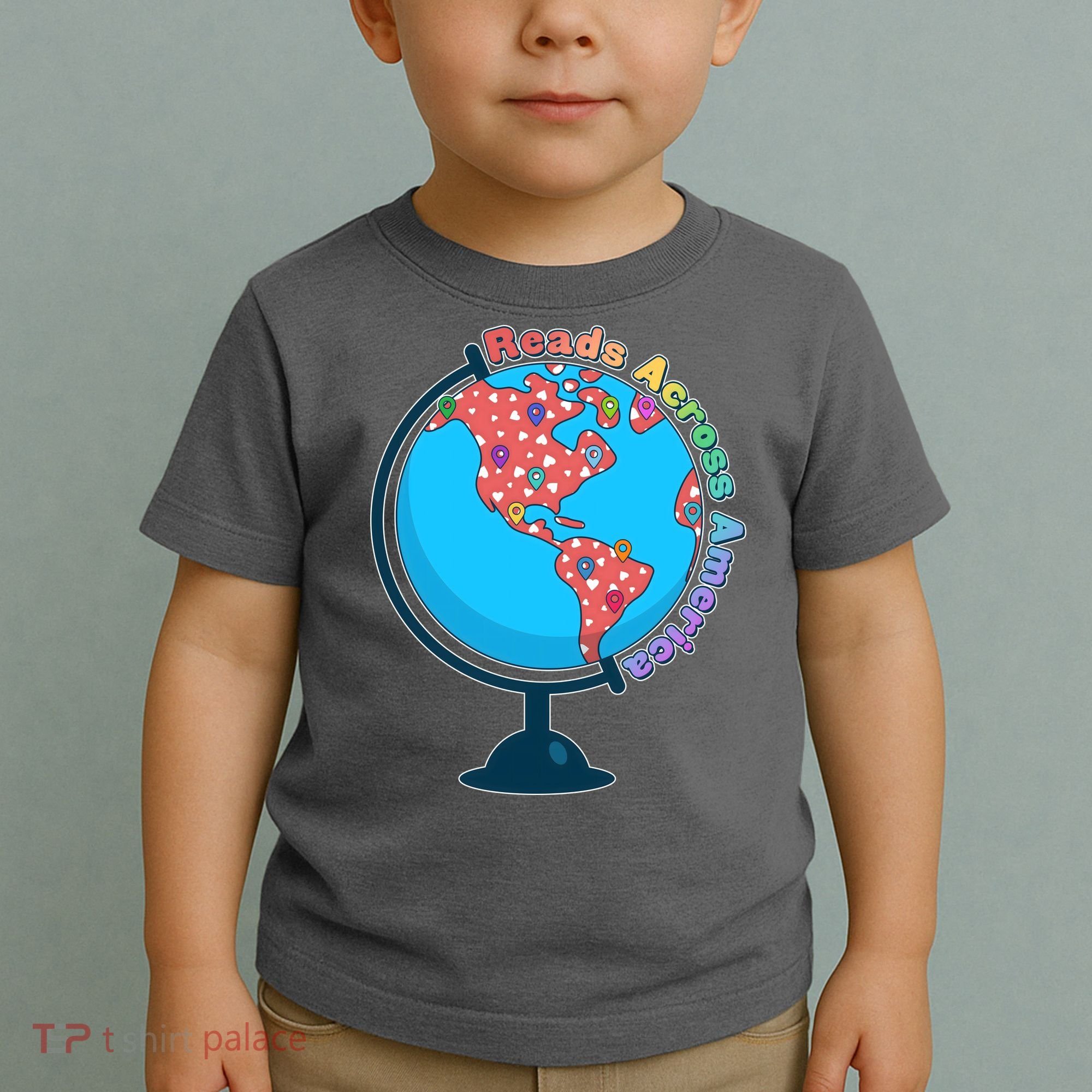 Reads Across America World Globe Book Lover Toddler T-Shirt