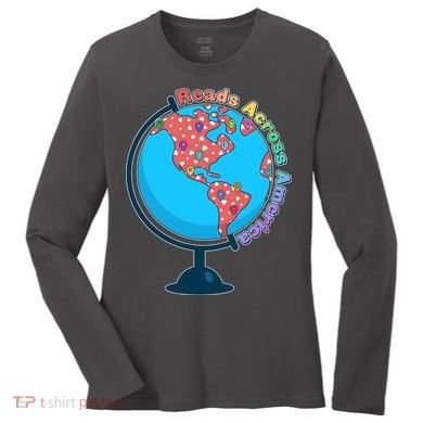 Reads Across America World Globe Book Lover Women's Long Sleeve Shirt