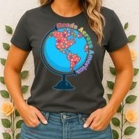 Reads Across America World Globe Book Lover Women's T-Shirt thumb 2