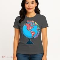 Reads Across America World Globe Book Lover Women's T-Shirt thumb 4