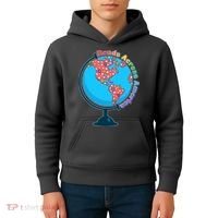Reads Across America World Globe Book Lover Kids Hoodie thumb 4