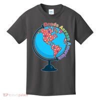 Reads Across America World Globe Book Lover Kids T-Shirt thumb 0