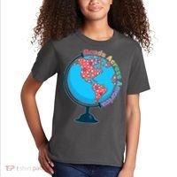 Reads Across America World Globe Book Lover Kids T-Shirt thumb 2