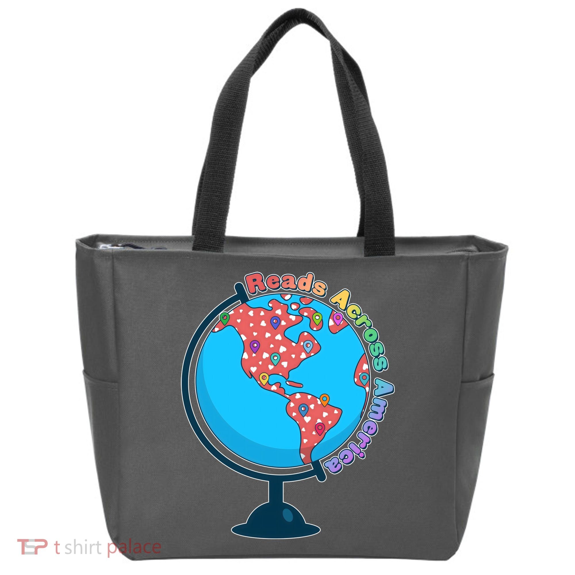 Reads Across America World Globe Book Lover Tote Bag