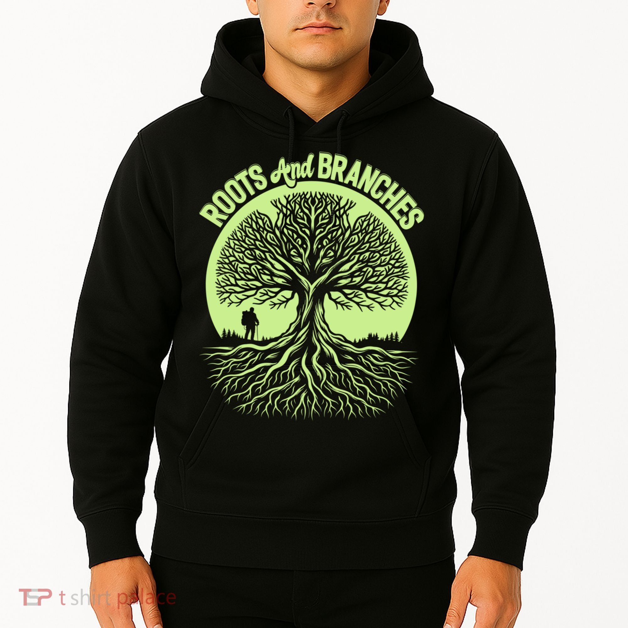 Roots And Branches Tree Hiking Nature Adventure Hoodie
