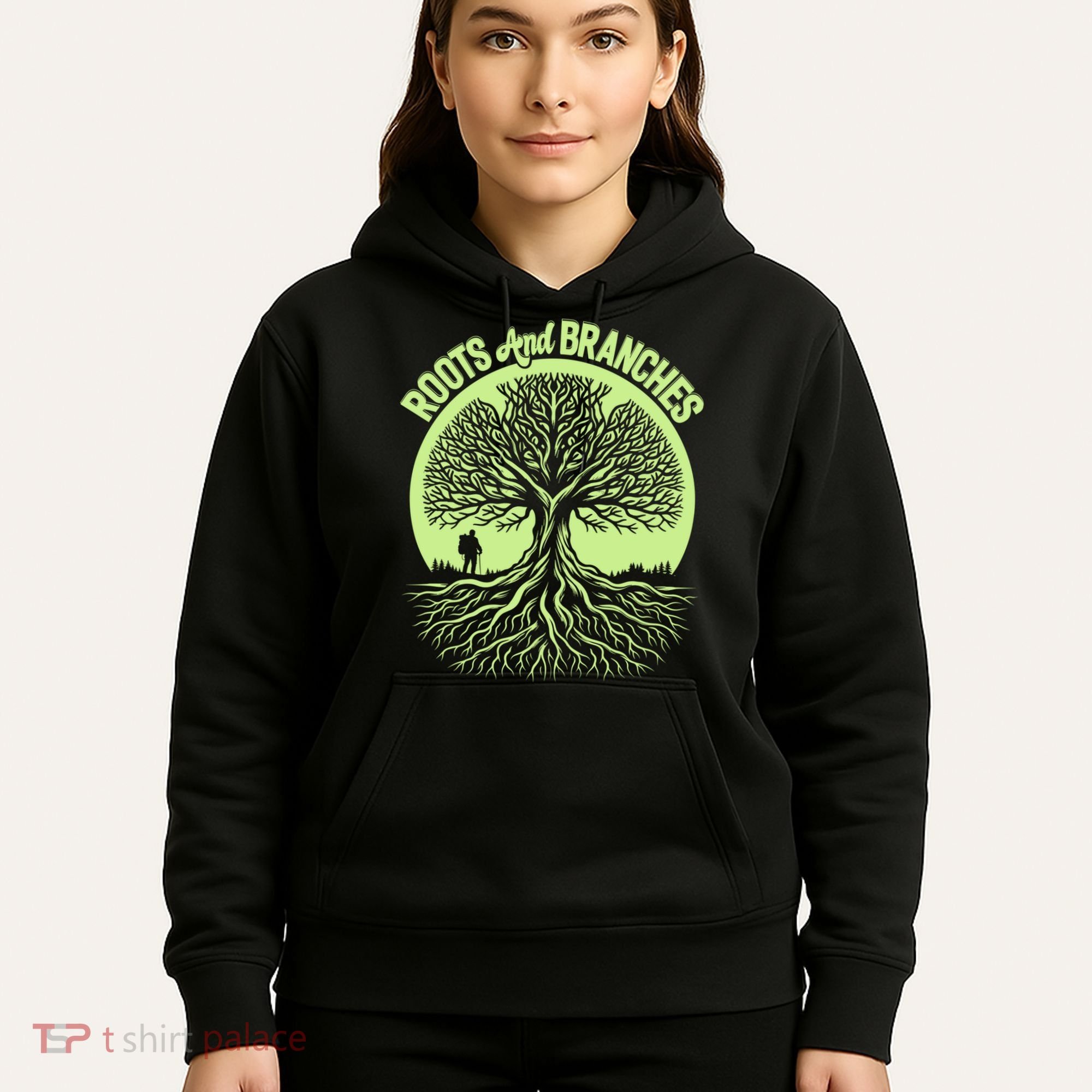Roots And Branches Tree Hiking Nature Adventure Hoodie