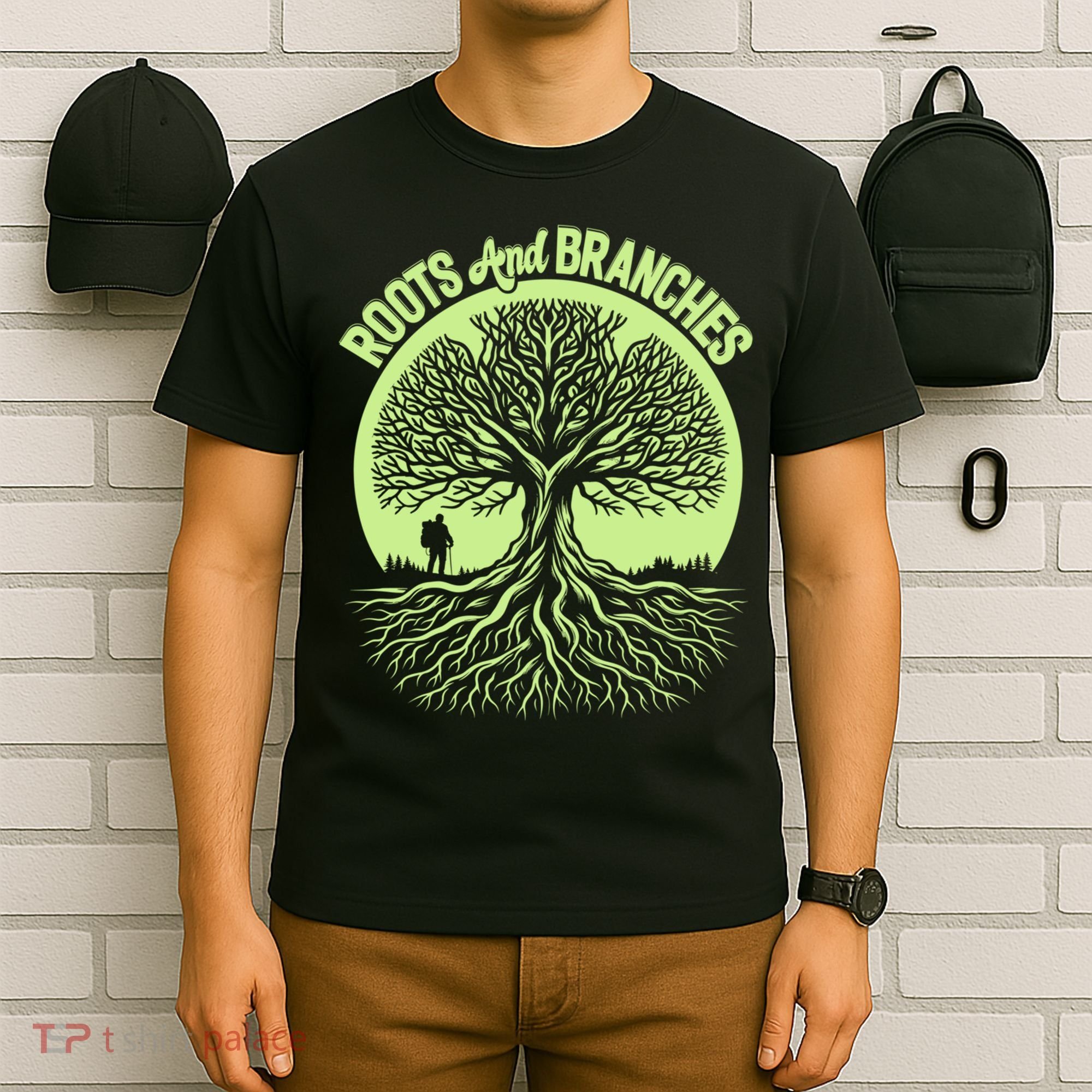 Roots And Branches Tree Hiking Nature Adventure T-Shirt