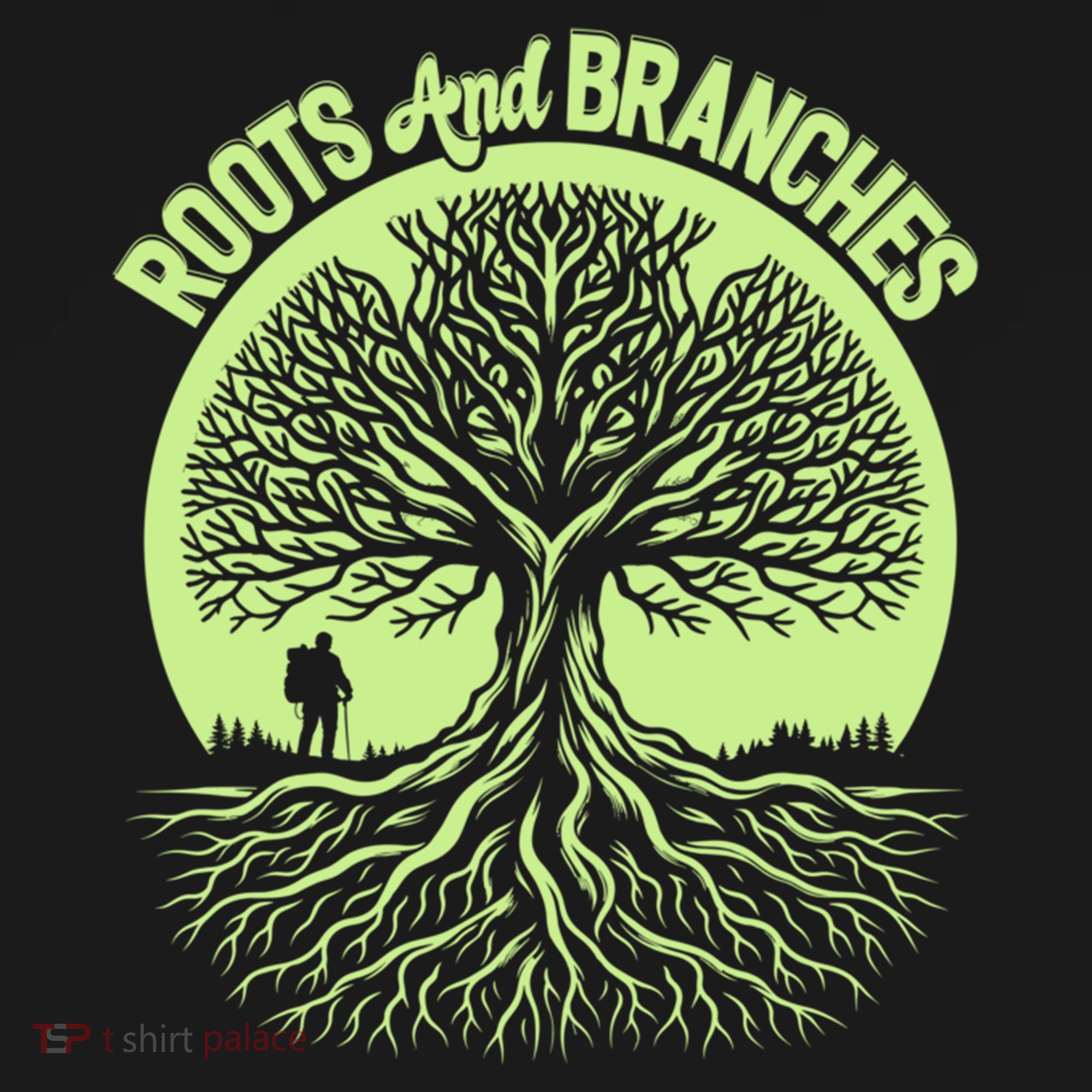 Roots And Branches Tree Hiking Nature Adventure Polo