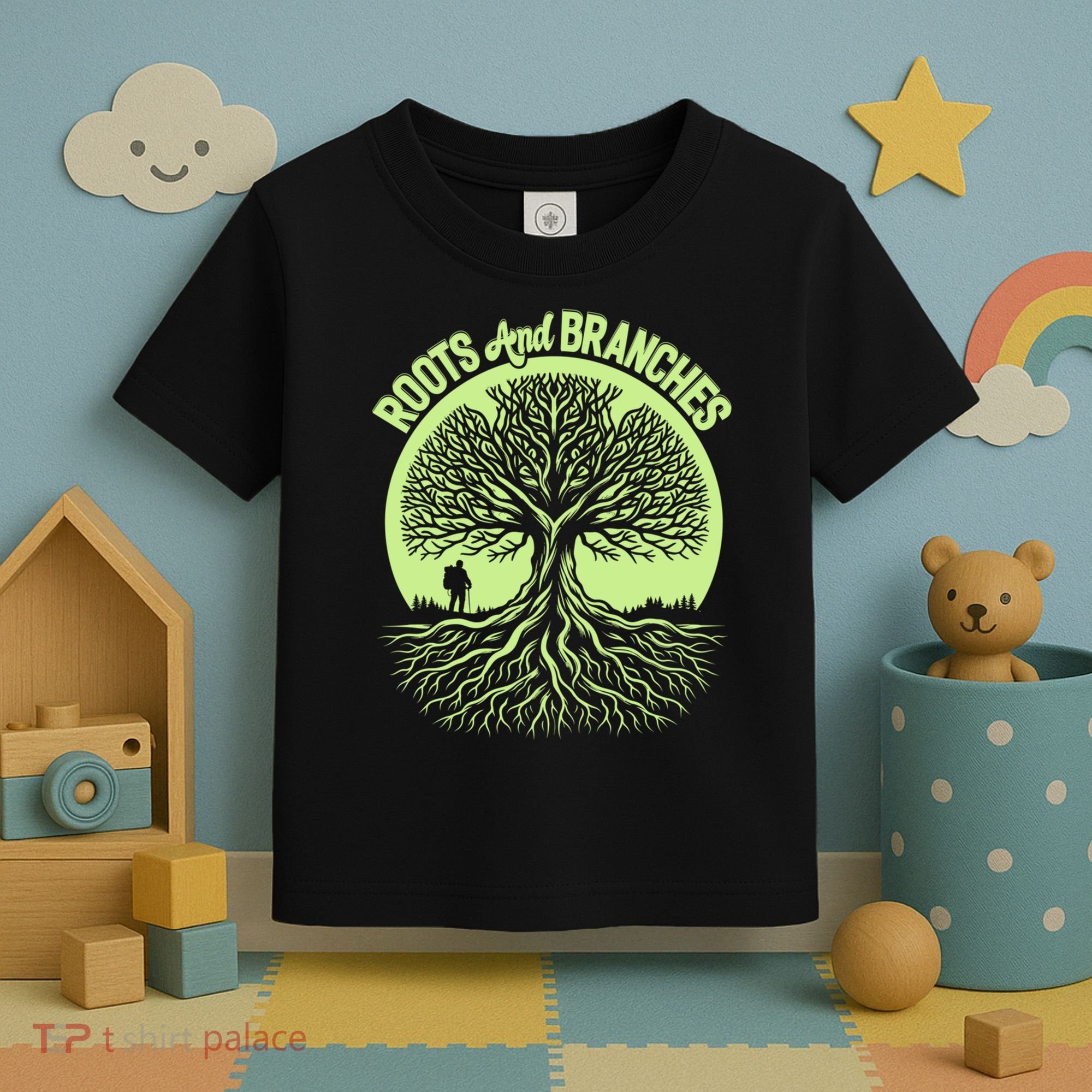 Roots And Branches Tree Hiking Nature Adventure Toddler T-Shirt