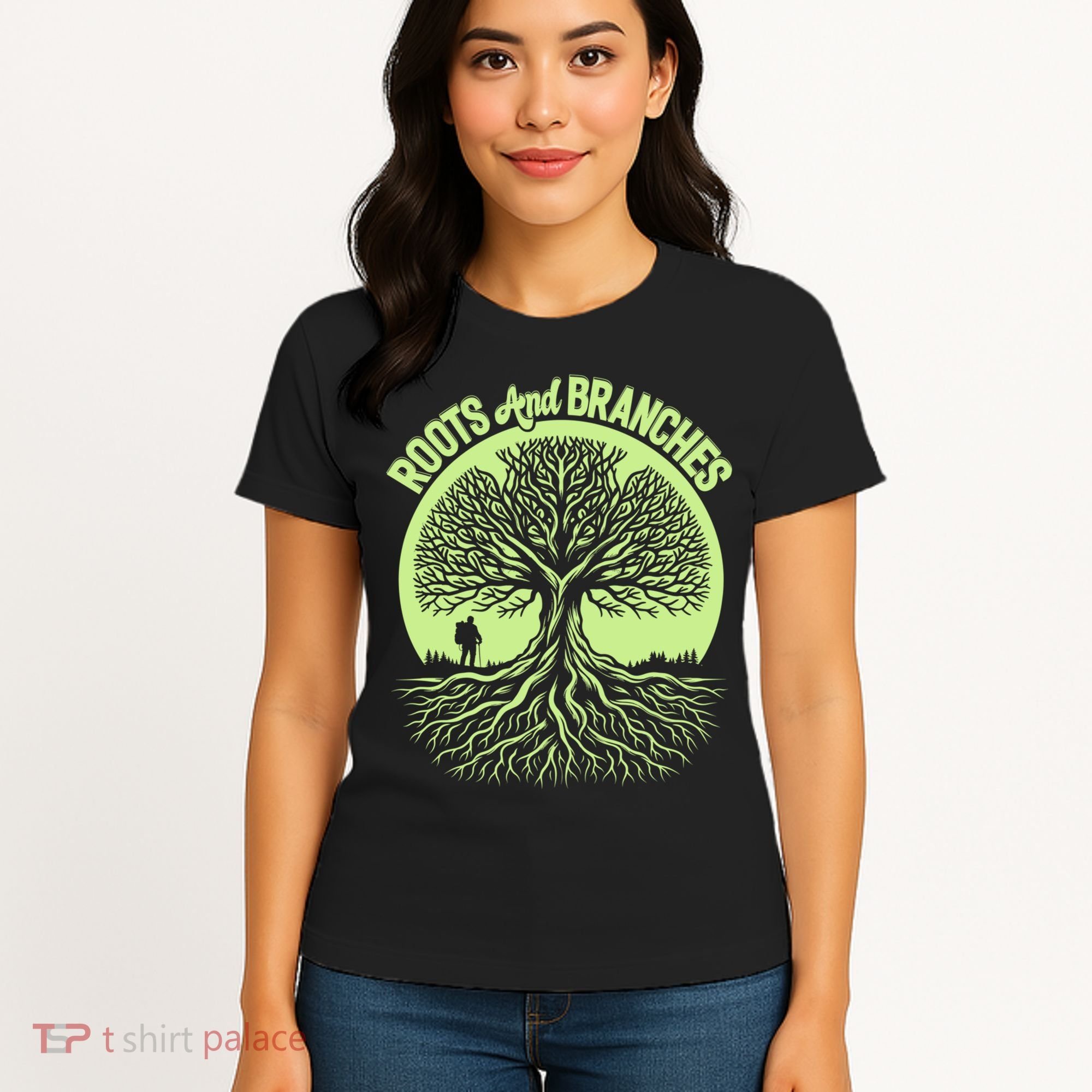 Roots And Branches Tree Hiking Nature Adventure Women's T-Shirt